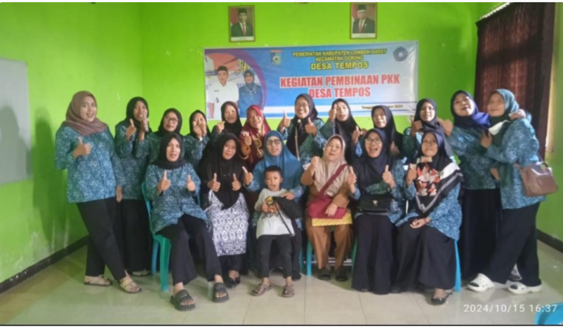 Kegiatan Pembinaan PKK Desa Tempos Oleh Tim PKK Kecematan Gerung