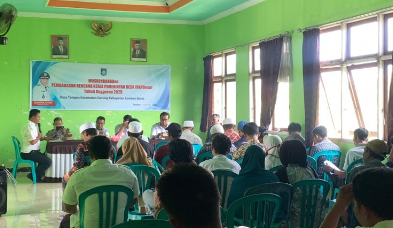 MUSREBANGDes desa tempos sukses di gelar, warga antusias usulkan program prioritas